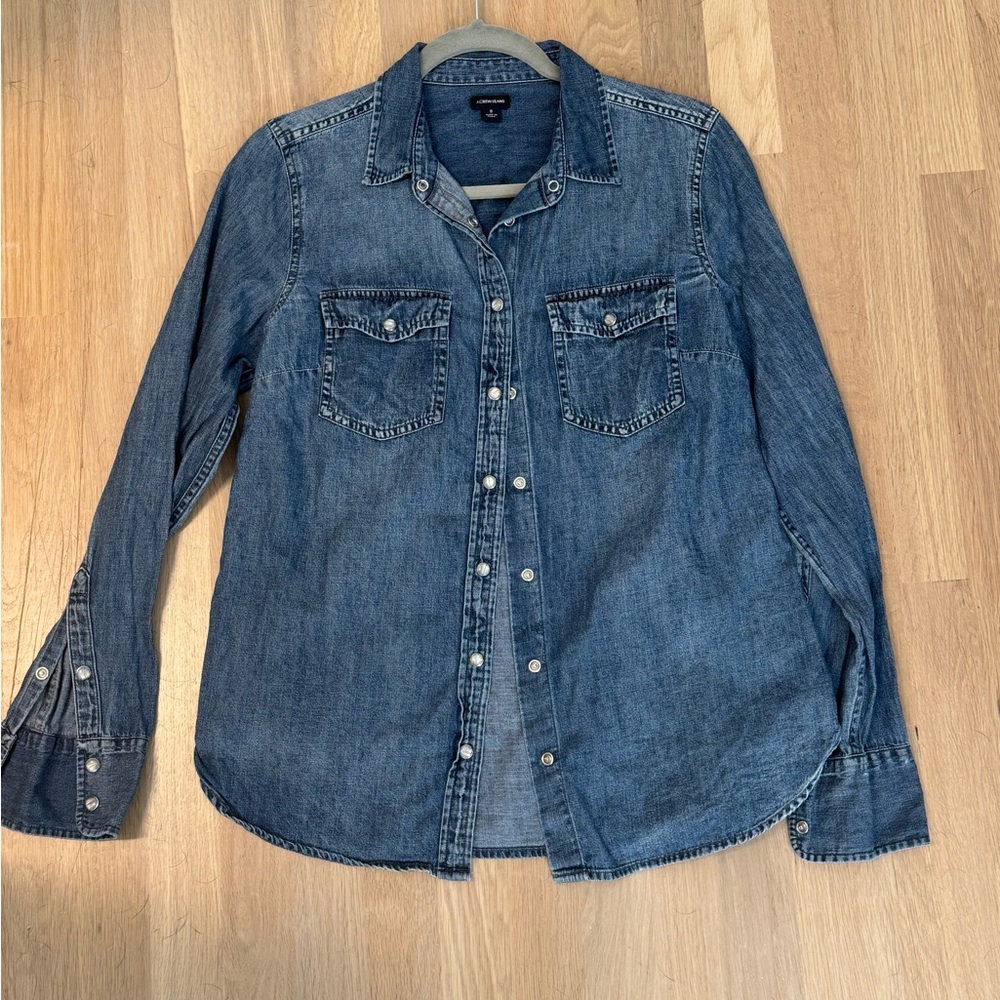 J. Crew Classic Blue Denim Shirt